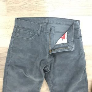 Levi's Men's Straight Corduroy Jeans in Gray